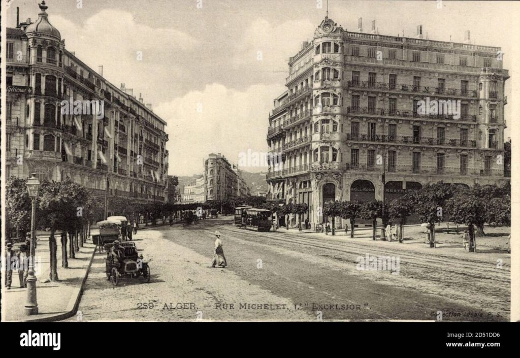 alger-algerien-vue-de-la-rue-michelet-l-excelsior-utilisation-dans-le-monde-entier-2d51dd6